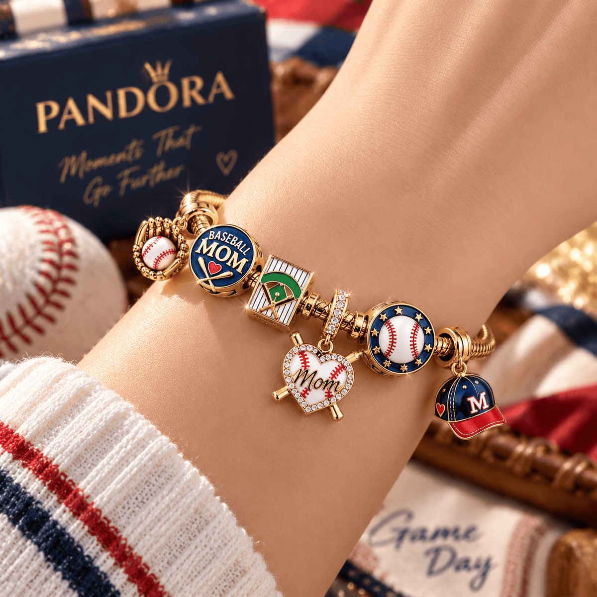 BBM Gold Charm Bracelet Set TTN