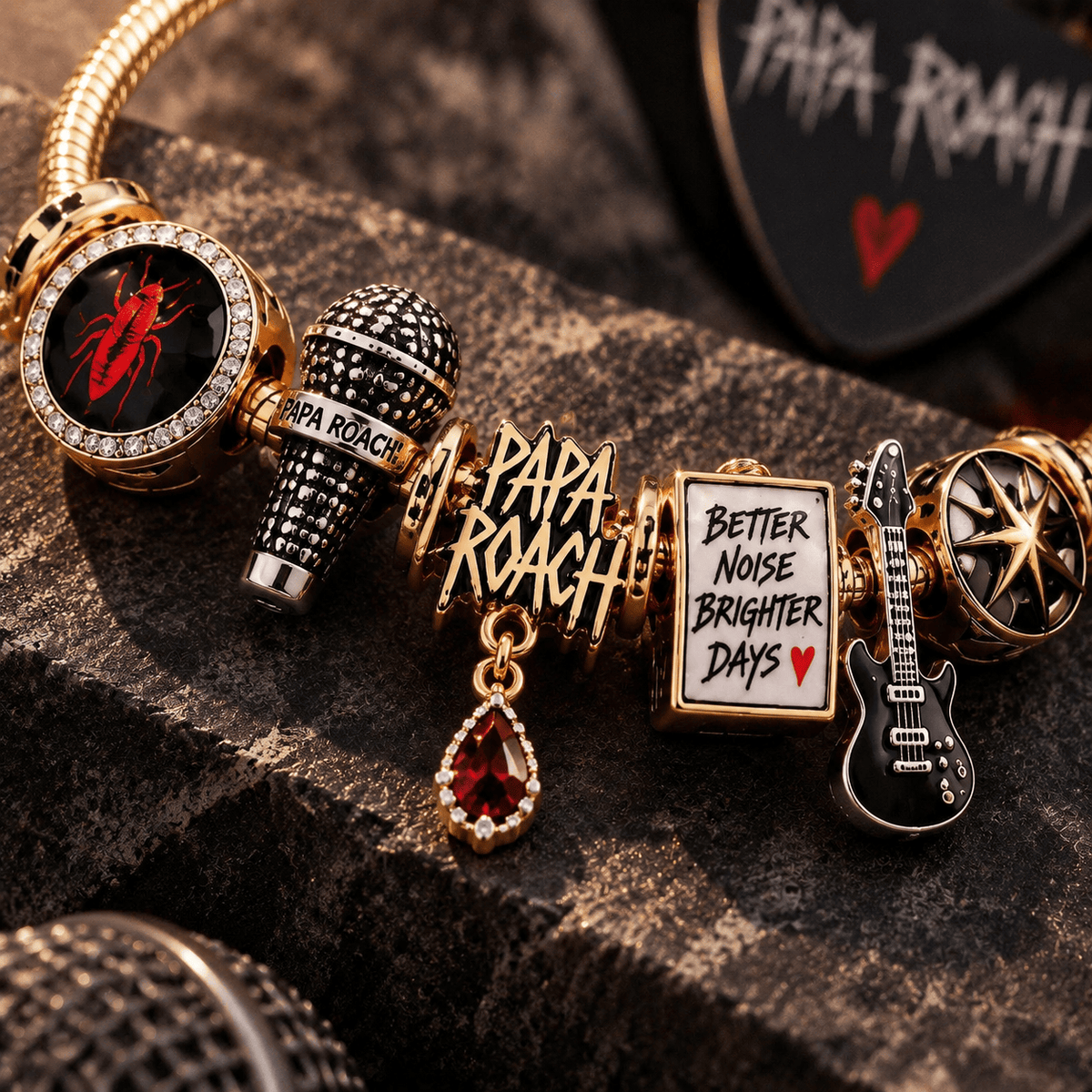 PPR Gold Charm Bracelet Set PTT
