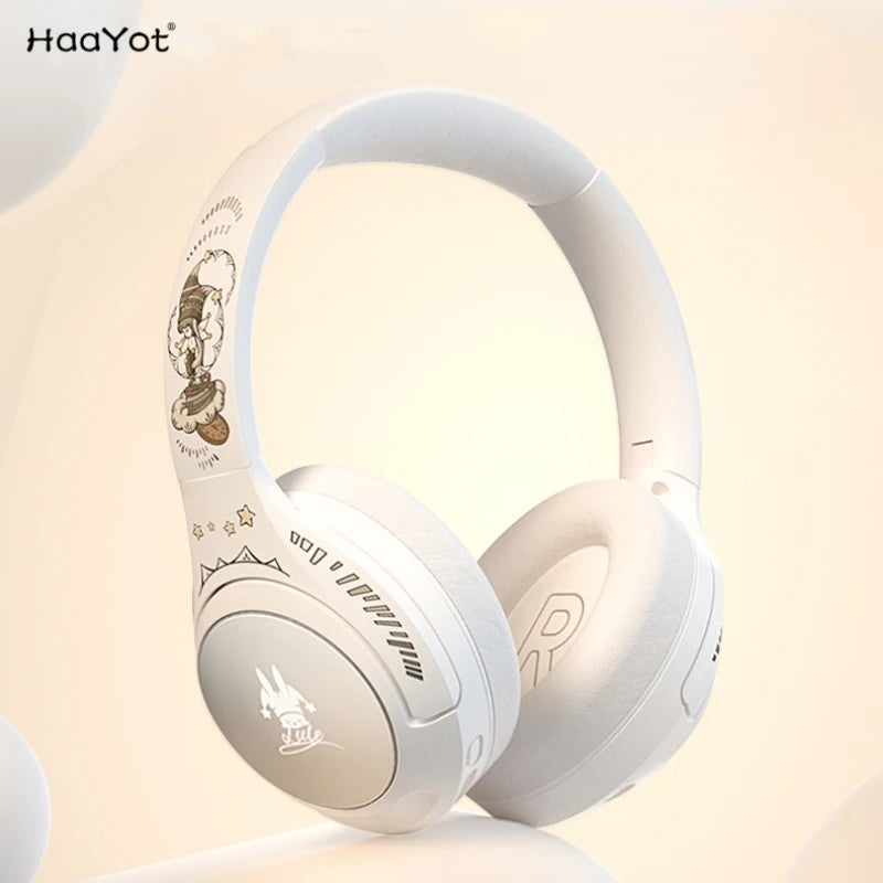 HaaYot Girls Cute Over Ear Headphones Gaming Headset for kids for School Active Noise Cancelling Wireless Bluetooth Headphones